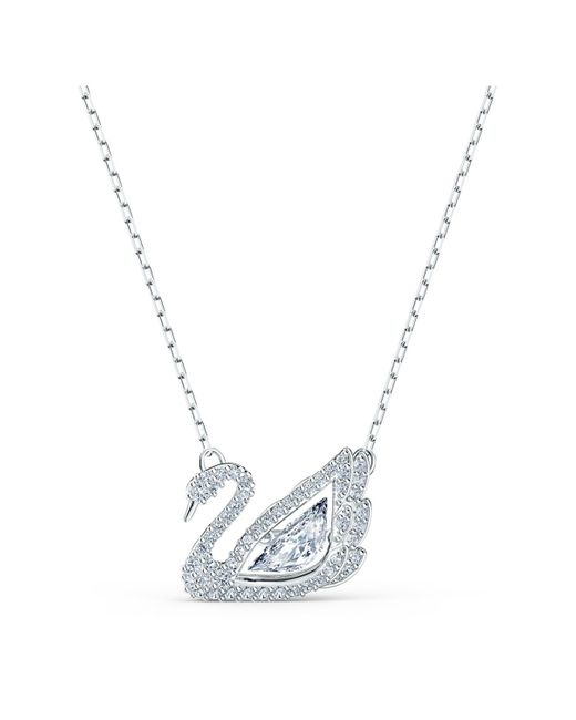 Swarovski Metallic Dancing Swan Necklace