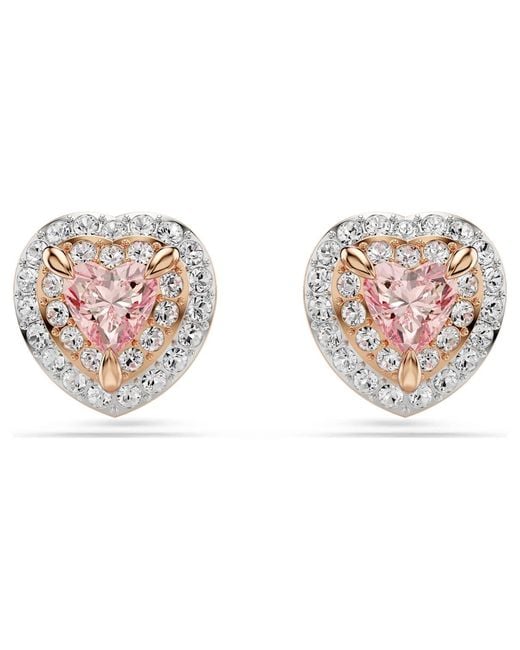 Swarovski Pink One Stud Earrings