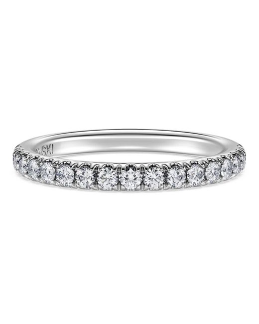 Anneau eternity, diamants de synthèse 0,4 ct tw, forme ronde, or jaune 18 carats Swarovski en coloris Metallic