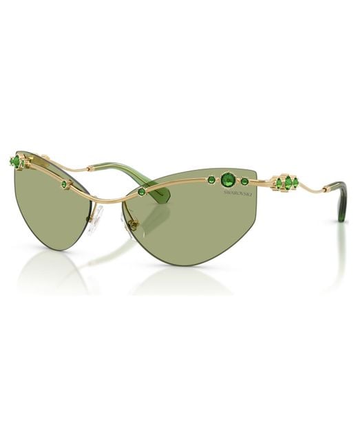 Swarovski Green Sonnenbrille, cat-eye-form, sk7039, goldfarben