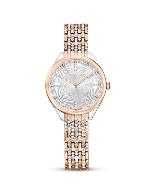 Swarovski Metallic Attract Watch, Swiss Made, Pavé, Crystal Bracelet, Mixed Metal Finish