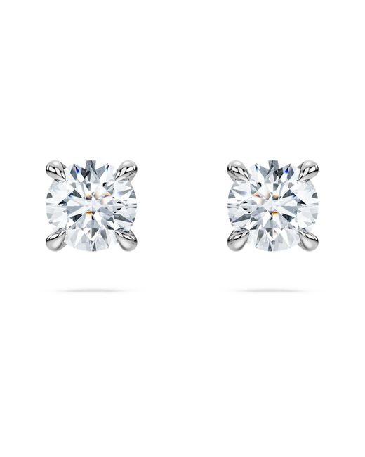 Swarovski Metallic Eternity Solitaire Stud Earrings