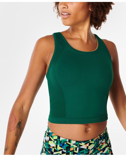 cropped active tank top