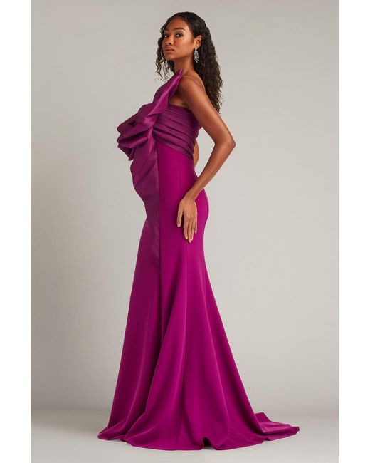 Tadashi Shoji Pink Breton Sculpted Bow Gown-Magen