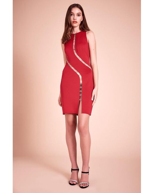 Tadashi Shoji Neoprene Odyssey O Ring Cutaway Dress In Red Lyst Tadashi Shoji Neoprene Odyssey O Ring Cutaway Dress In Red Lyst