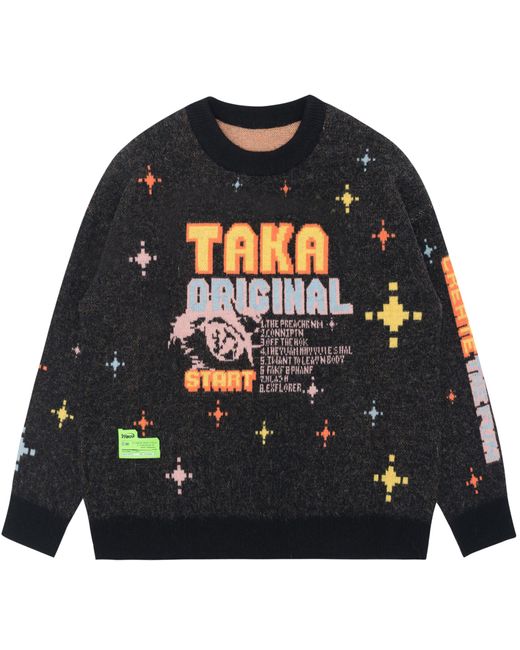 Taka Original [ Eternet 002] The Life Of Star Knit Jumper in Black