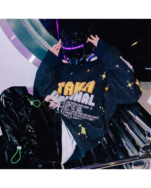 Taka Original [ Eternet 002] The Life Of Star Knit Jumper in Black