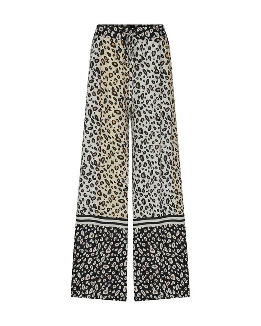 Roman Synthetic Wide Leg Leopard Print 