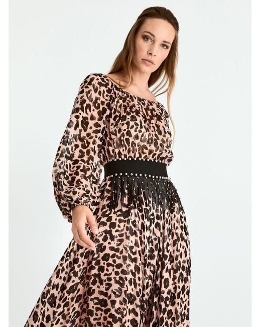 roman leopard print dress