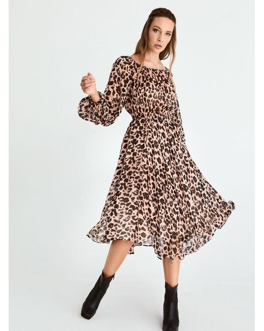 roman leopard print dress