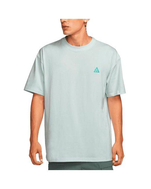 Nike Acg Short Sleeve Tee 'barely Green' in Blue for Men | Lyst
