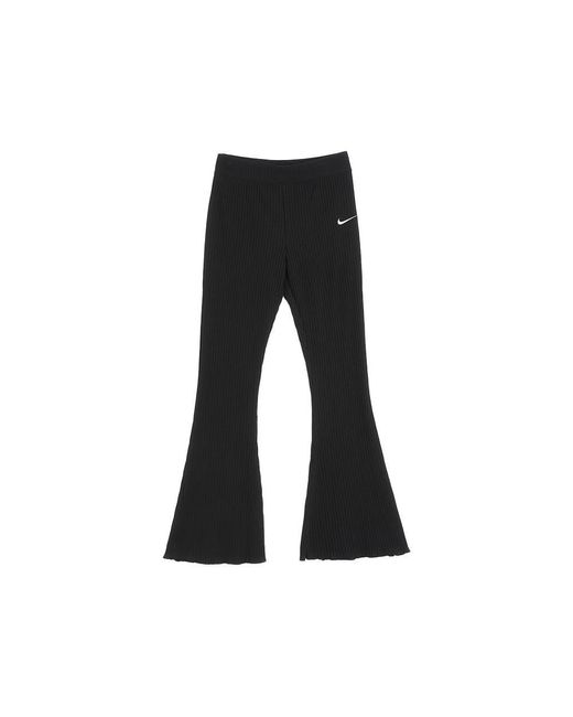 Nike W Sportswear Highwaisted Ribbed Jersey Pants 'black' Lyst