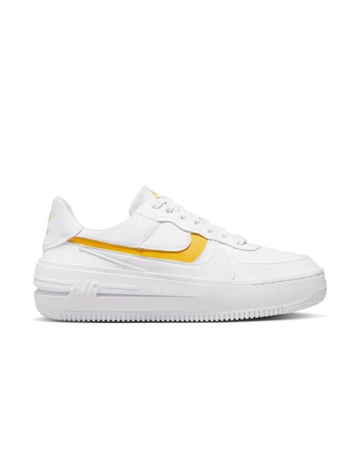 WMNS) Nike Air Force 1 PLT.AF.ORM LV8 'Yellow Ochre Magic Ember