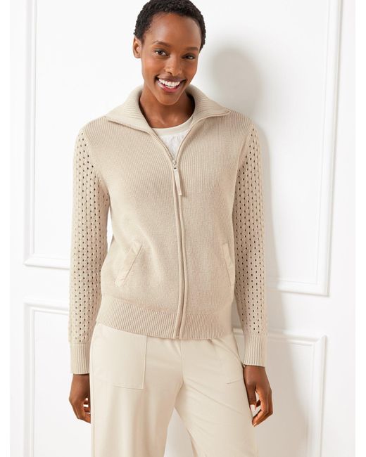 Talbots Natural Coolmax® Travel Sweater Jacket