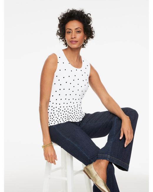 Talbots White Charming Shell Sweater