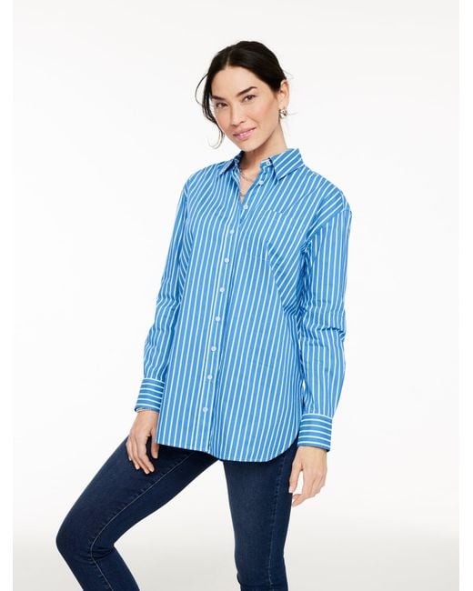 Talbots Blue Everyday Relaxed Shirt