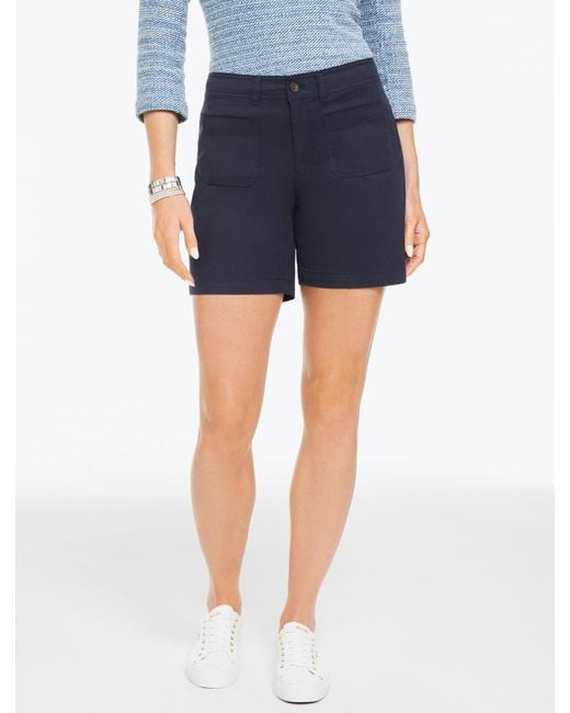 Talbots Blue Patch Pocket Twill Shorts