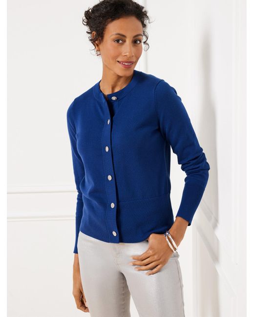 Talbots Occasion Cardigan Sweater in Blue Lyst UK