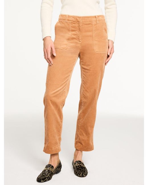 Talbots Orange Tapered Ankle Stretch Corduroy Pants