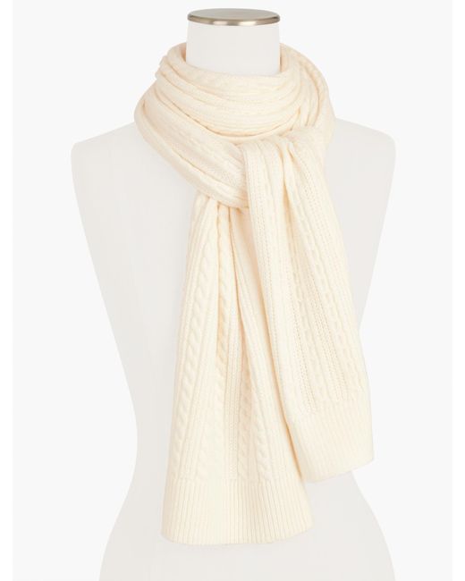 Talbots Natural Cable Knit Scarf