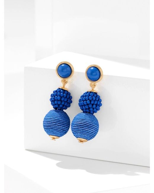 Talbots Blue Martha Linear Earrings