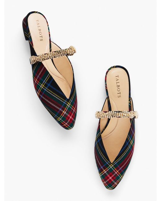 Plaid mules hot sale