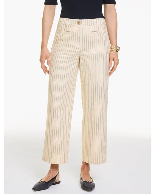 Talbots Natural Straight Crop Pants