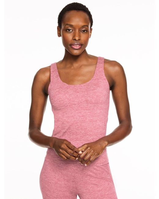 Talbots Pink Studio Stretch Built-in Bra Tank Top