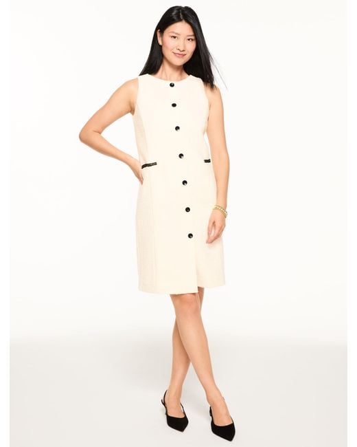 Talbots Natural Textured Tweed Sheath Dress