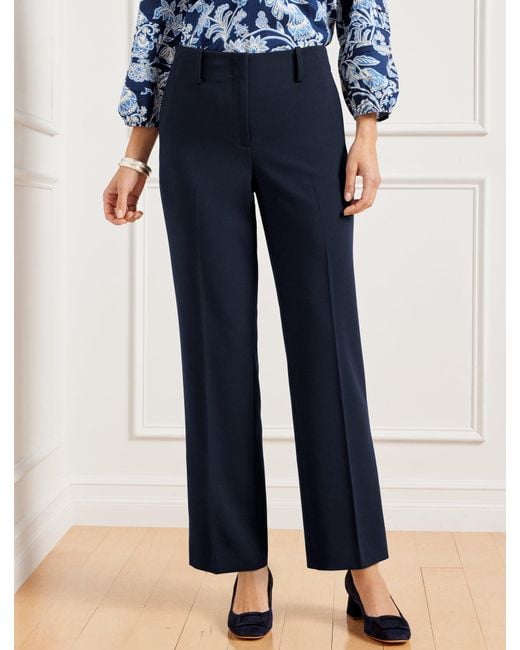 Talbots Blue Southampton Tailored Stretch Straight Leg Pants