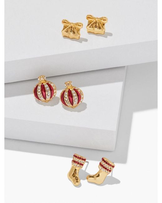 Talbots White Good Tidings Stud Earring Set