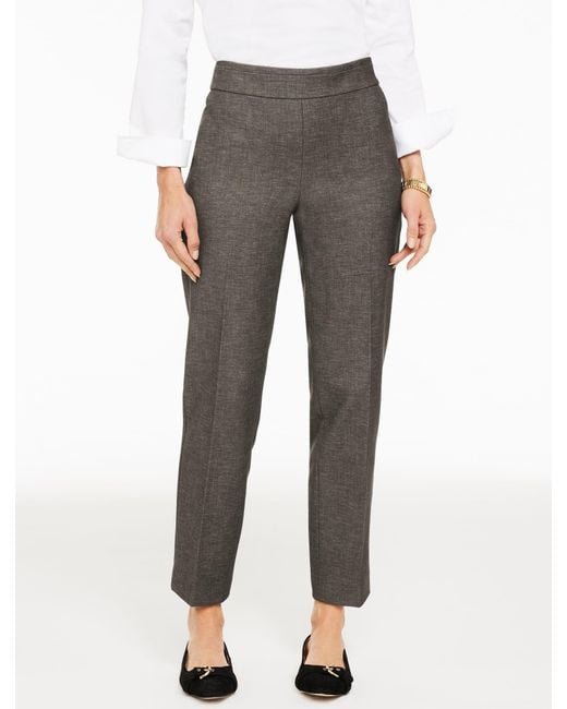 Talbots Gray Slim Straight Ankle Pants