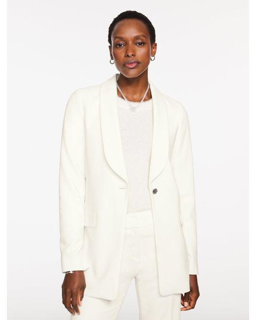 Talbots White Tailored Stretch Blazer