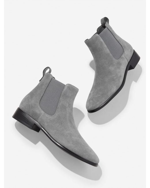 Talbots Gray Brighton Suede Ankle Boots