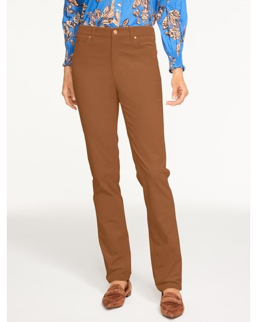 Talbots Blue Straight Leg Stretch Corduroy Pants