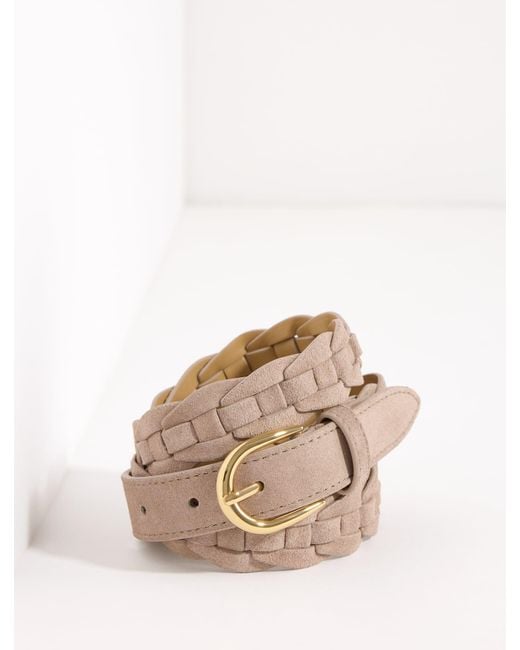 Talbots Natural Braided Leather Chain Link