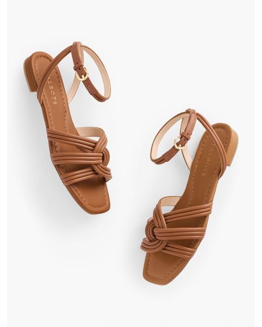 Talbots White Violet Tubular Nappa Sandals