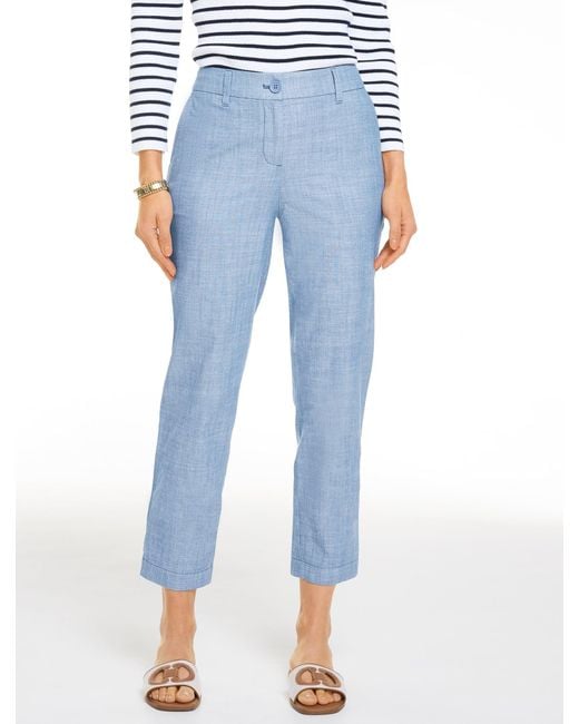 Talbots Blue Chambray Perfect Crop Pants