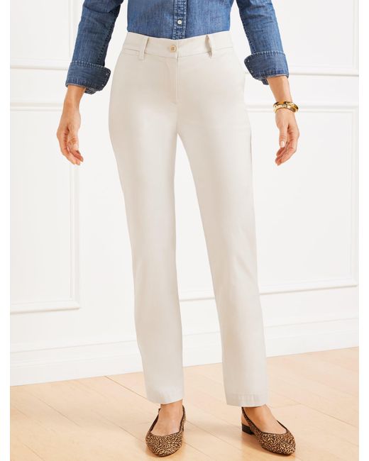 Talbots Natural Straight Leg Perfect Chinos Pants