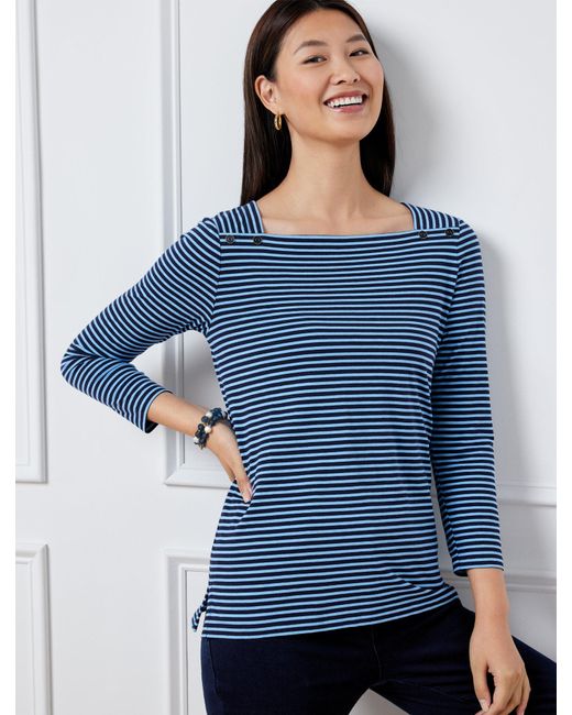 Talbots button shoulder cheap tee