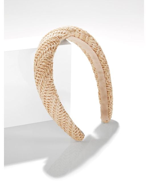 Talbots White Raffia Headband