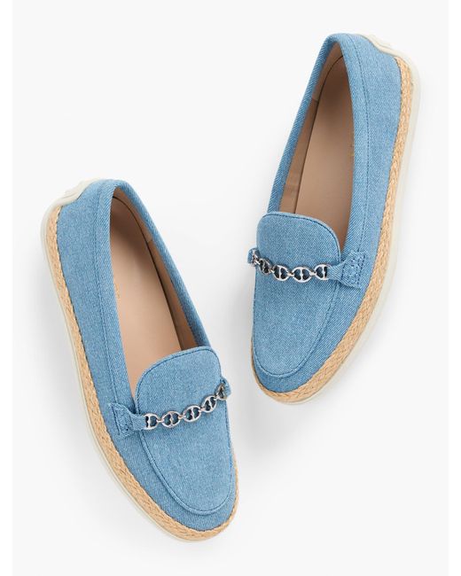 Talbots Blue Andi Denim Espadrille Loafers