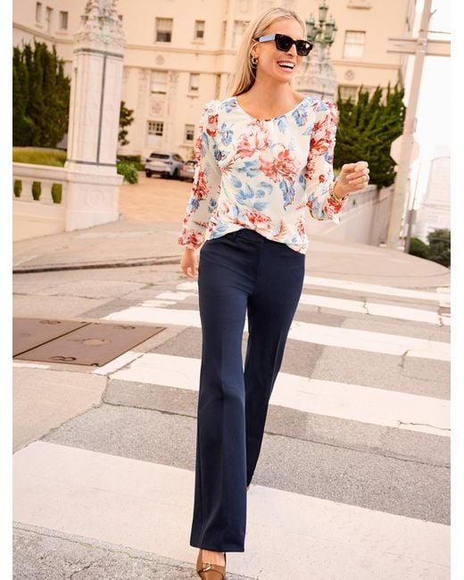 Talbots Natural Ruffle Top