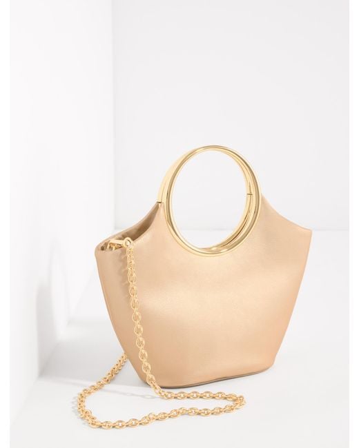 Talbots Natural Ring Handle Nappa Crossbody Bag