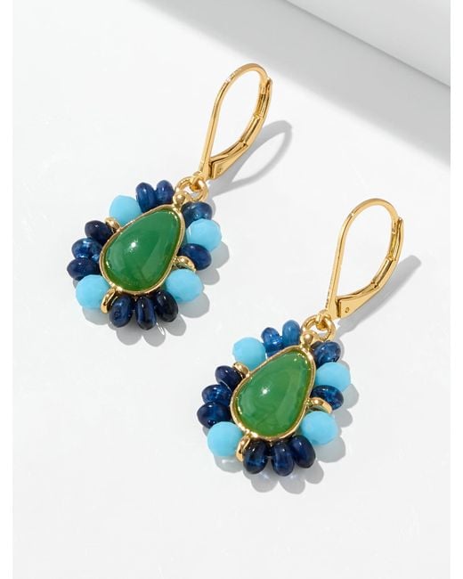 Talbots Blue Amaru Drop Earrings