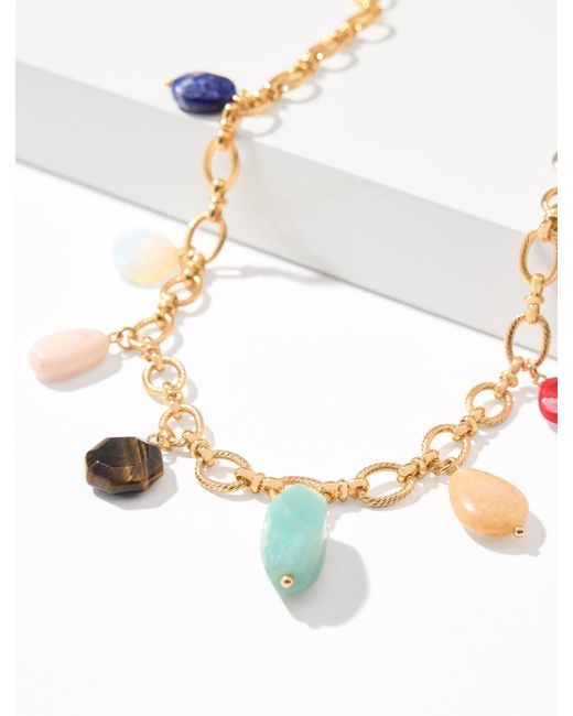 Talbots White Thea Charm Necklace
