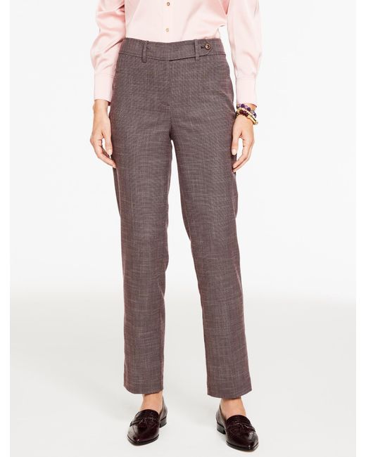Talbots Gray Classic Straight-leg Twill Trousers