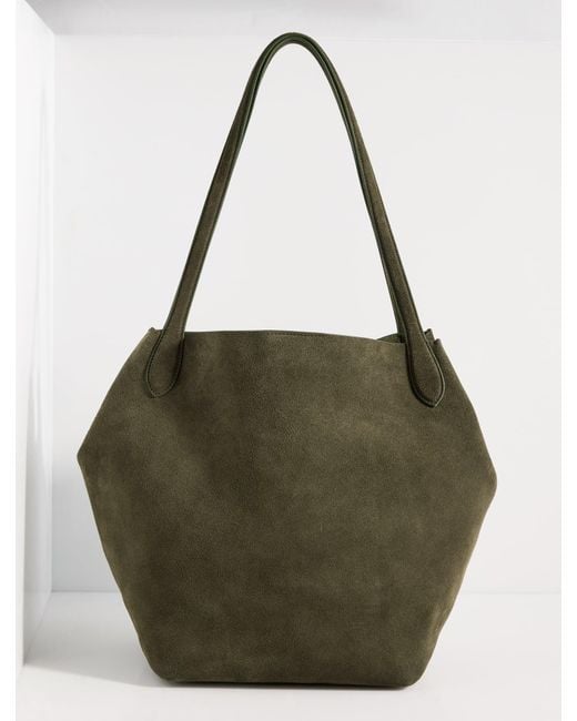 Talbots Green Linden Suede Tote