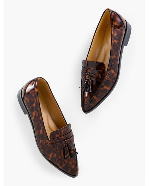 Talbots White Reece Pointed Toe Loafers