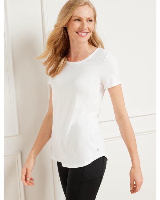 Talbots Supersoft Jersey Tshirt in White Lyst